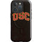 University of Southern California USC Logo Black Distressed iPhone 16 Pro Magsafe Impact Case